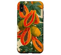 Acquerello Papaya Fruit Pattern Tropical Summer Custodia per iPhone XS Max
