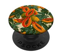 Acquerello Papaya Fruit Pattern Tropical Summer PopSockets PopGrip Adesivo