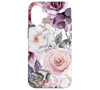 Acquerello pastello viola chiaro floreale fiore N4 Custodia per iPhone 16