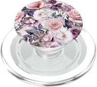 Acquerello pastello viola chiaro floreale fiore N4 PopSockets PopGrip per MagSafe