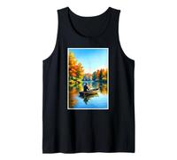 Acquerello Pescatore sul Lago Canotta