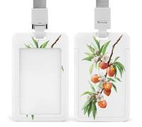 Acquerello Pesco Albero ID Badge Holder Clip retrattile Porta carte di credito Protezione Nome Badge Nome Tag per il lavoro Ufficio Medico Infermiera