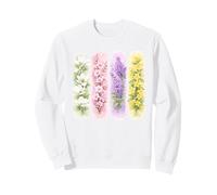 Acquerello Primavera Floreale Botanico Blossom Art Felpa