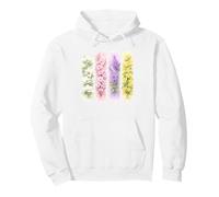 Acquerello Primavera Floreale Botanico Blossom Art Felpa con Cappuccio