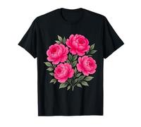 Acquerello Rosa Magenta Peonia Bouquet Floreale Forme Mania Maglietta