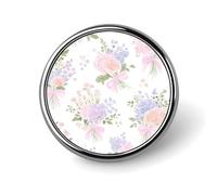 Acquerello Rosa Rosa Bouquet Floreale Spilla Rotonda per Uomo Donna Moda Distintivo Collare Pin Vestito Giacca Zaino Accessori