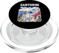 Acquerello Santorini Grecia Isola Viaggio Greco Souvenir PopSockets PopGrip per MagSafe