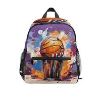 Acquerello Scuola D'Arte Basket Zaino per Bambini Borsa a Tracolla Zainetti Per Ragazze Ragazzi Bambino Zaini Scuole Viaggi Sportivo per 2-7 età