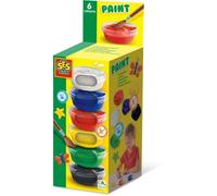 Acquerello SES Creative Gouache 6 Colori Lavabili 6x45 ml Tappo Trasparente