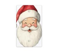 Acquerello sorridente Babbo Natale faccia singola levetta vuota parete piastra interruttore luce copertura decorativa 1 banda per cucina stanza bagno dimensioni 11,4 x 7 cm