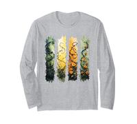 Acquerello Spine Calendula Wild Botanical Design Maglia a Manica