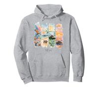 Acquerello tartarughe marine - oceano animale marino tartaruga Felpa con Cappuccio