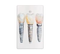 Acquerello Tre Impianto Dentale Singolo Toggle Blank Wall Plate Copertura Interruttore Luce Decorativo 1 Gang per Cucina Camera Bagno Dimensioni 11.4x7cm