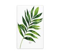 Acquerello verde pianta foglia di palma singola levetta vuota parete piastra interruttore luce copertura decorativa 1 banda per cucina camera bagno dimensioni 11,4 x 7 cm