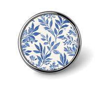 Acquerello Vintage Block Print Botanico Rotonda Spilla per Uomo Donna Moda Distintivo Collare Pin Vestito Giacca Zaino Accessori