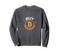 Acquista Bitcoin Crypto Investor Valuta Digitale Trendy Felpa, Unisex per Adulti, Grigio Scuro, L