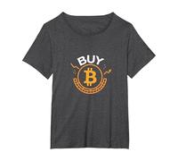 Acquista Bitcoin Crypto Investor Valuta Digitale Trendy Maglietta, Donna Plus-Size, Grigio Scuro, 4X