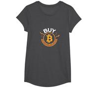 Acquista Bitcoin Crypto Investor Valuta Digitale Trendy Maglietta, Ragazze, Grigio Scuro, S