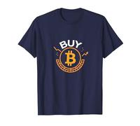 Acquista Bitcoin Crypto Investor Valuta Digitale Trendy Maglietta, Uomo, Navy, S