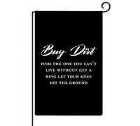 Acquista Dirt Find The One You Can't Live Without Get A Ring Bandiere da giardino per esterni Bifacciale iuta Citazione ispiratrice Bandiere da cortile Decorazione esterna per casa Portico Prato Patio