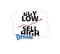 Acquista Low Sell High Adesivi Citazione Sogno Decalcomanie in Vinile