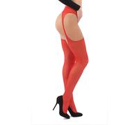 ACQUISTANE 2, NE RICEVI 3 Collant Velato Rosso Aperto al Cavallo e ai Fianchi