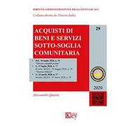 Acquisti di beni e servizi sotto-soglia comunitaria