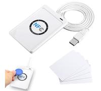 ACR122U Lettore/scrittore NFC RFID, lettore/scrittore di schede Smart IC senza contatto USB con SDK e 5 schede IC, velocità di lettura/scrittura fino a 424 kbps 13,56 MHz