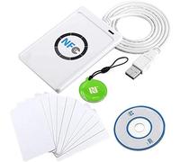 ACR122U NFC Reader + SDK + 10 MIFARE Scheda USB IC + 1 MF Keychain Card Lettore e Scrittore Smart Card Senza Contatto Collegato al PC (13 Pezzi)