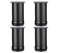 ACRaBoss 4 Gambe per Mobili in Acciaio Inossidabile, Gambe per Tavolo Nere/Bianche, Altezza Regolabile: 0~15 Mm, Piedini Di Ricambio per Divano, Tavolino, Mobile, Letto, Scrivania e Altri Mobili./Blac