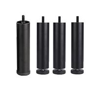 ACRaBoss Gambe per Mobili, 4 Pezzi Gambe per Divani Gambe per Mobili in Metallo, 3 Colori Texture Sabbia, Piedini Di Base Regolabili, Gambe per Mobili da 6-25 cm Gambe per Tavoli con Bulloni M8/Black/