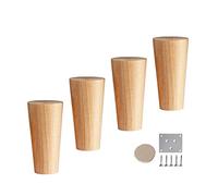 ACRaBoss Gambe per Mobili, 4 Pezzi, Gambe per Mobili, Gambe per Tavolo Codritte, Piedini per Armadi, Gambe per Divani in Stile Moderno, Gambe per Sedie in Legno, Legno Di Gomma Rivestito Trasparente,