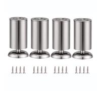 ACRaBoss Gambe per Mobili, Gambe per Mobili da 6 Cm, 8 Cm, 10 Cm, 12 Cm, 15 Cm, 18 Cm, 20 Cm, 25 Cm, 30 Cm, 4 Pezzi, Gambe Di Ricambio in Metper Tavoli, Piedini Regolabili per Mobili, Gambe in Acciaio