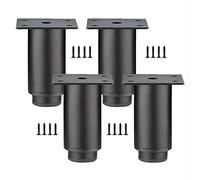 ACRaBoss Gambe per Mobili, Gambe per Mobili da Cucina, 4 Gambe Regolabili in Metper Mobili, Gambe per Scrivania, Piedini Di Ricambio per Mobili, Nero/Bianco, Gambe per Tavolo con Viti, Facili da Insta