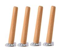 ACRaBoss Gambe per Mobili, Gambe per Mobili in Legno da 10 Cm, 15 Cm, 20 Cm, 30 cm e 40 Cm, Gambe per Divani, Gambe per Mobili, Gambe per Tavoli Oblique, Piedini Di Ricambio per Mobili, con Viti, Pias