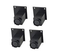 ACRaBoss Gambe per Mobili, Gambe Quadrate in Metper Armadi, 4 Gambe per Mobili Fai da Te, Gambe per Tavolo in Metallo, Piedini per Mobili Moderni Neri per Guardaroba, Comodino con Viti, Piedini Regola