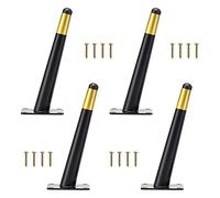 ACRaBoss Gambe per Mobili in Metallo, Gambe Regolabili per Tavoli, Gambe per Armadi, Gambe per Tavolini da Caffè, Gambe per Divani, Gambe per Scrivanie, Nero/Oro/Argento, Piedini Di Ricambio per Mobil