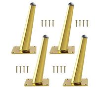 ACRaBoss Gambe per Mobili in Metallo, Gambe Regolabili per Tavoli, Gambe per Armadi, Gambe per Tavolini da Caffè, Gambe per Divani, Gambe per Scrivanie, Nero/Oro/Argento, Piedini Di Ricambio per Mobil