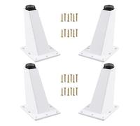 ACRaBoss Gambe per Mobili Regolabili 8 Cm, 9,2 cm e 10 Cm, Gambe per Tavolo in Metfai da Te, per Armadi, Divani, Comodini, Scrivanie, Bianco/Nero, 4 Pezzi Di Piedini Di Ricambio per Mobili, con Viti/W