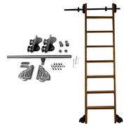 ACRaBoss Kit Di Binari per Porta Scorrevole in Acciaio Nero, Mobile e Regolabile, Senza Scala, Perfetto per Biblioteca, Ufficio, Loft/13Ft/400Cm Track Kit