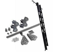 ACRaBoss Kit Di Binari per Scale Scorrevoli, Kit Di Binari per Scale Scorrevoli Telescopiche, Binari Rotondi + Accessori Di Estensione, Binari per Scale Mobili per Biblioteche/6.6Ft/200Cm Track Kit