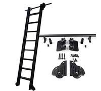 ACRaBoss Kit Di Binari Scorrevoli per Libreria, Ferramenta per Scale Mobili per Ufficio Domestico, per Biblioteca, Soppalco, Ripostiglio, Guardaroba, Cantina/3.3Ft/100Cm Track Kit