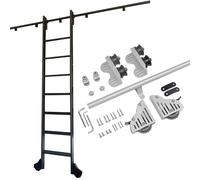ACRaBoss Kit Di Ferramenta Innovativo per Scale Mobili, Elegante Binario per Scale Mobili in Tubo Tondo, Kit Binario per Porta Scorrevole Retrattile per Fienile/6.6Ft/200Cm Track Kit