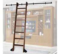 ACRaBoss Kit Di Ferramenta per Scala Scorrevole per Biblioteca da 3,3 a 20 Piedi, Binario per Scala Mobile a Tubo Tondo, Kit Completo per Scala Mobile per Ufficio e Casa, Ruote per Pavimento (Senza Sc