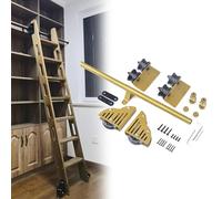 ACRaBoss Kit Di Ferramenta per Scala Scorrevole Retrattile per Casa/Ufficio, Binario Regolabile da 3,3 a 20 Piedi, Binario per Scala Scorrevole con Rulli per Pavimento (Senza Scala)/16Ft/488Cm Track K