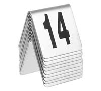 ACRaBoss Numeri da Tavolo 1-10 in Acciaio Inox, Numeri da Tavolo in Stile, Targhetta con Numeri da Tavolo Bifacciali, per Decorazioni per Ricevimenti Di Nozze e Ristoranti/11-20