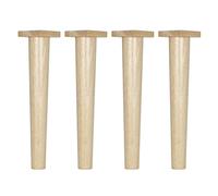 ACRaBoss Piedini per Mobili in Legno Massello, Gambe Codritte, Gambe Dirto Di Ricambio per Divano Letto, Mobile, Sedia, Piedini per Divano, Colore Legno, 4 Pezzi/66.8Cm