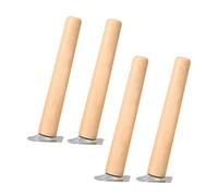 ACRaBoss Piedini per Mobili in Legno Massello, Gambe per Mobili Smussate Rotonde, Gambe Dirto per Mobili, Piedini Di Ricambio, Gambe per Tavoli, Gambe per Armadi, Gambe per Divani, Tavolo da Pranzo, C