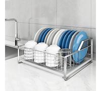 ACRaBoss Scolapiatti Monostrato da Appoggio, per Piatti, Ciotole, Tazze per Piano Di Lavoro Della Cucina, Scolapiatti in Acciaio Inox, Scolapiatti, Posate, Piatti, Scolapiatti in Acciaio Inox 304, Sal