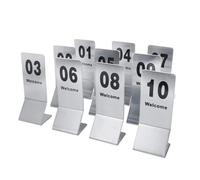 ACRaBoss Segnali per Numeri Di Tavolo in Acciaio Inossidabile, Numeri Di Tavolo Bifacciali 1-10/20/30/50/100, per Ristoranti, Matrimoni, Bar, Cartello Digitale Riservato per Tavolo, Segnaposto per Mat
